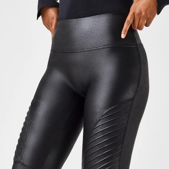 Spanx Faux Leather Motto Leggings, size XS - Picture 7 of 8